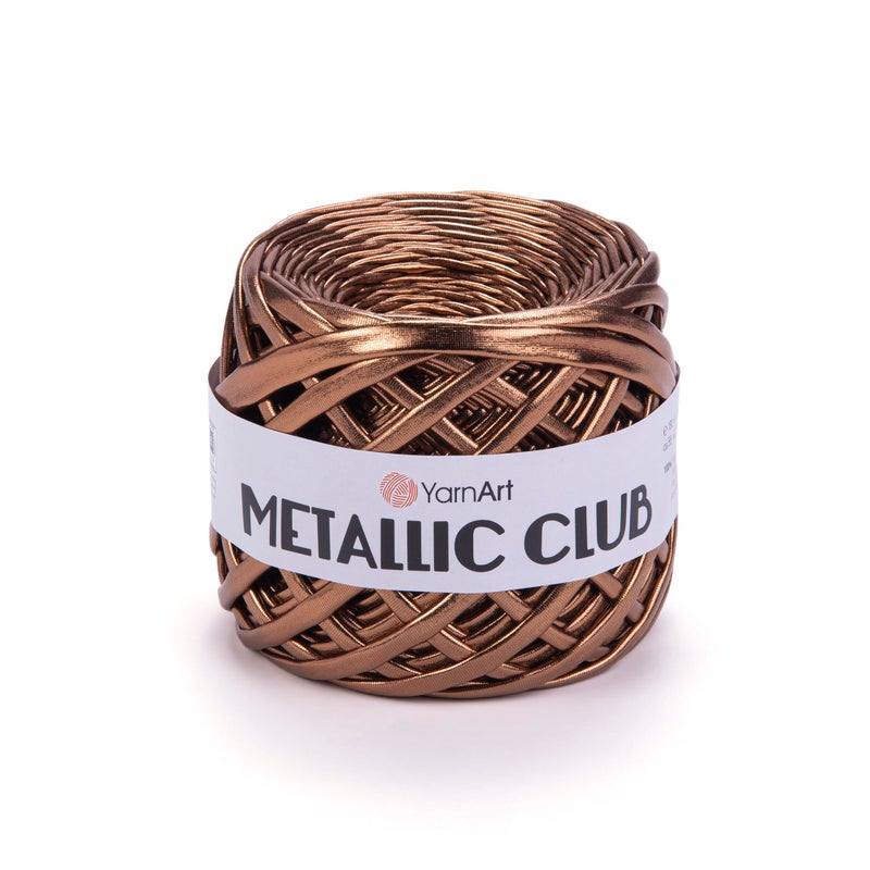 YarnArt Metallic Club Super Bulky TShirt Yarn 100 Polyester 635 oz 180 gr 60 yrds 55 Meters Shiny Colors for Handbags Rugs Chic Night Bags Crochet 8108
