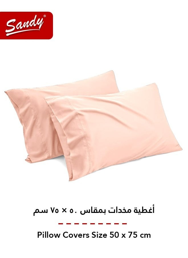 Sandy Sandy Premium Hotel Quality Flat Sheet and Pillow Cases, Bed Sheet 3 Pieces Set, Soft & Breathable and Cooling, Full Size 243 x 205 cm, Cantaloupe  - Image 4