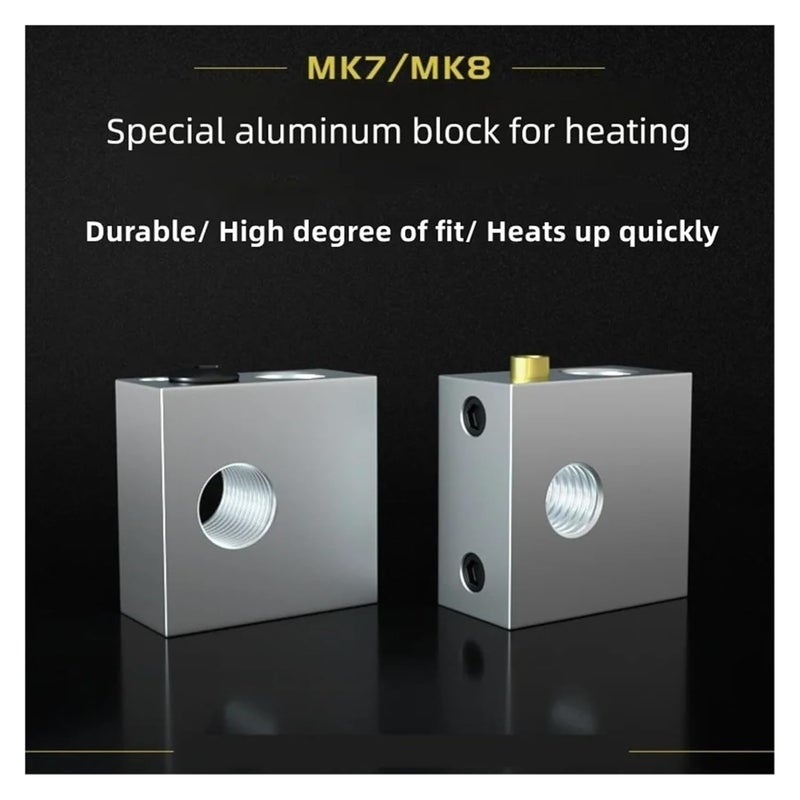 CR10 Aluminum Heater Block For 3D Printer Extruder Hotend V5 V6 MK7 MK8 CR 6 SE Volcano PT100 - Image 5