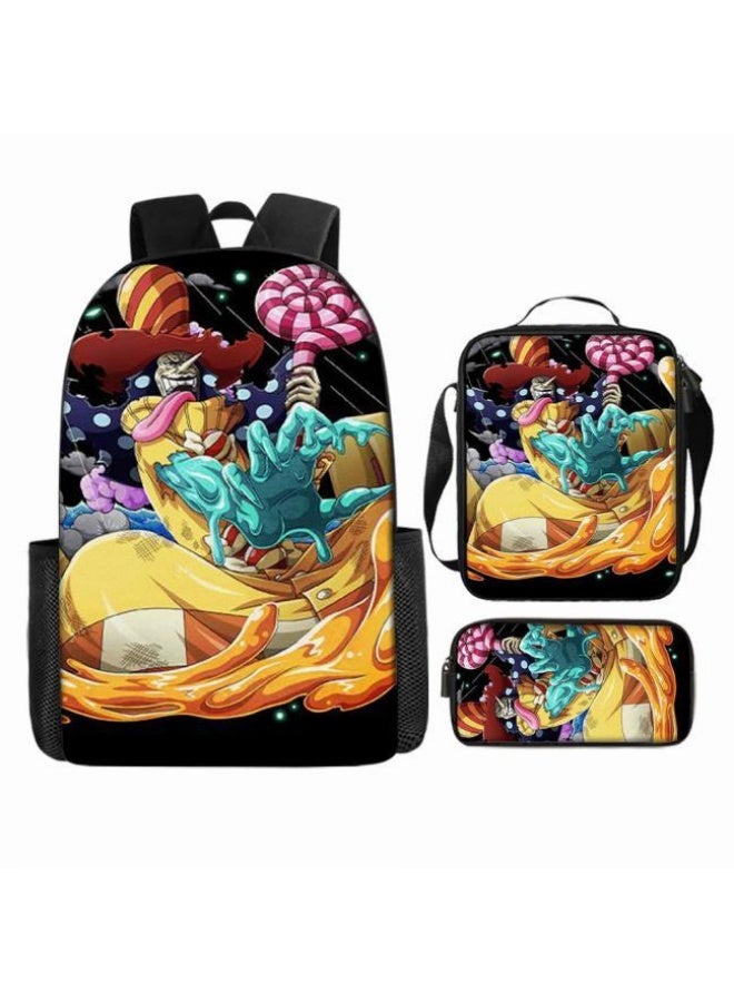 general The latest universal cartoon printed three piece practical bag combination (suitable for students, children, friends, outings, mountain climbing, etc.) - Image 4