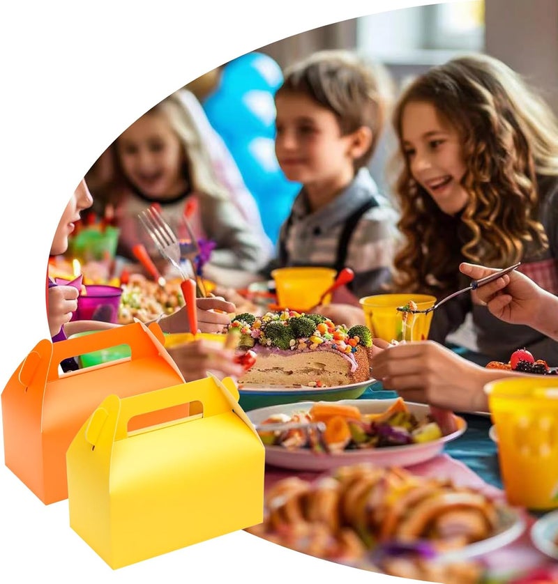 UnicoPak 30 Pack Yellow Gable Treat Boxes Party Favor Goodie Bag Boxes for Candy Treats Snacks Cookie Toys for Birthday Party Special Events, 6.5x3.5x3.5 Inches - Image 5