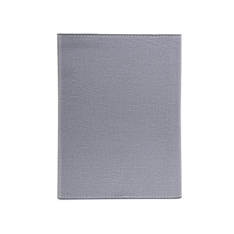 Scribelle A5 PU Notebook with Mobile Holder - Refillable 192 Pages, Card & Pen Holder, Stylish Grey Design - Image 2