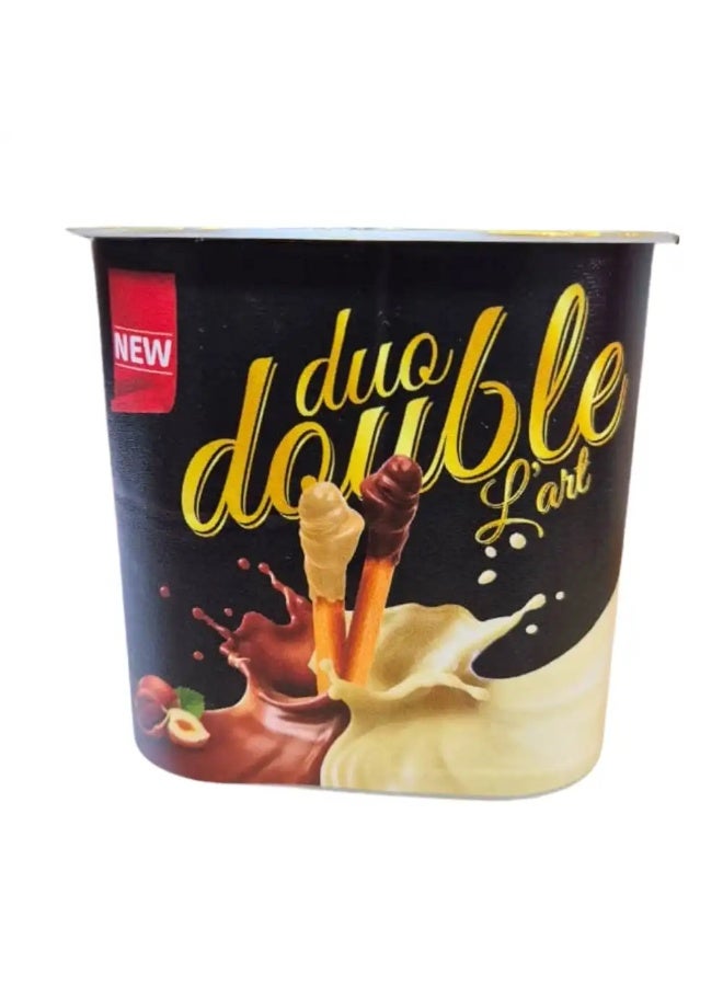 Duo Double L Art Hazelnut Cocoa Cream And White Cream with Breadsticks- 50gms
