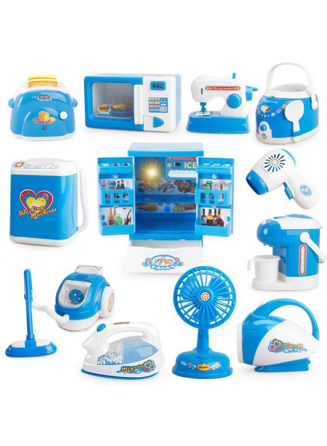 Children's Puzzle Play House Toys Mini Boys And Girls Simulation Washing Machine Refrigerator Kitchen Small Household Appliances Toys-Color:Microwave Oven - Image 2