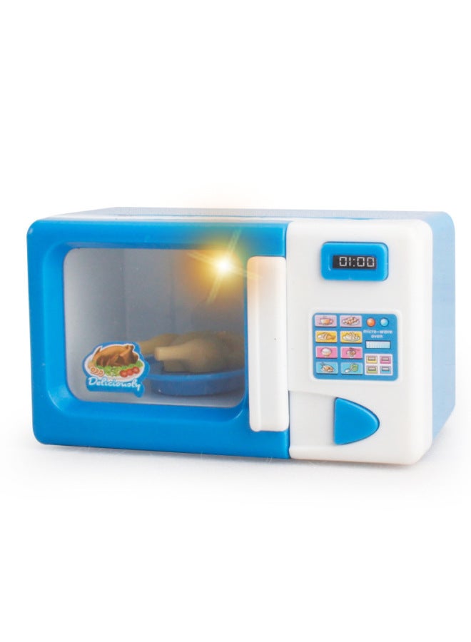 Children's Puzzle Play House Toys Mini Boys And Girls Simulation Washing Machine Refrigerator Kitchen Small Household Appliances Toys-Color:Microwave Oven - Image 1