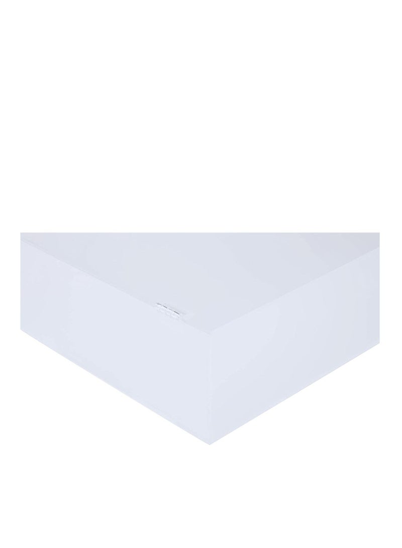 Lamsit Ibdaa Acrylic Box - Fluorescent Display Box with Hinges – Gift Showcase for Collectibles, Jewelries - Dustproof Protection Storage (10 x 10 x 5 cm) White - Image 4