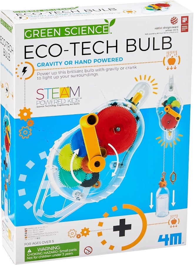 4M Green Science Eco-Tech Bulb – DIY STEM Kit to Build a Rechargeable Lantern Using Recycled Materials – Fun Educational Science Activity for Kids to Learn About Circuits and Sustainability | 00-03426 - Image 1