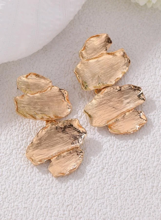 Take Two Gold Irregular Dangle Earrings