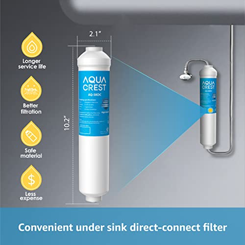 AquaCrest AQUA CREST 5KDC Under Sink Water Filtration System, Direct Connect Under Sink Water Filter, Reduces PFAS, PFOA/PFOS, Chlorine, NSF/ANSI Tested 5K Gallons Ultra High Capacity - Image 2