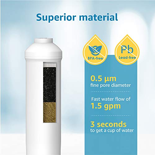 AquaCrest AQUA CREST 5KDC Under Sink Water Filtration System, Direct Connect Under Sink Water Filter, Reduces PFAS, PFOA/PFOS, Chlorine, NSF/ANSI Tested 5K Gallons Ultra High Capacity - Image 4