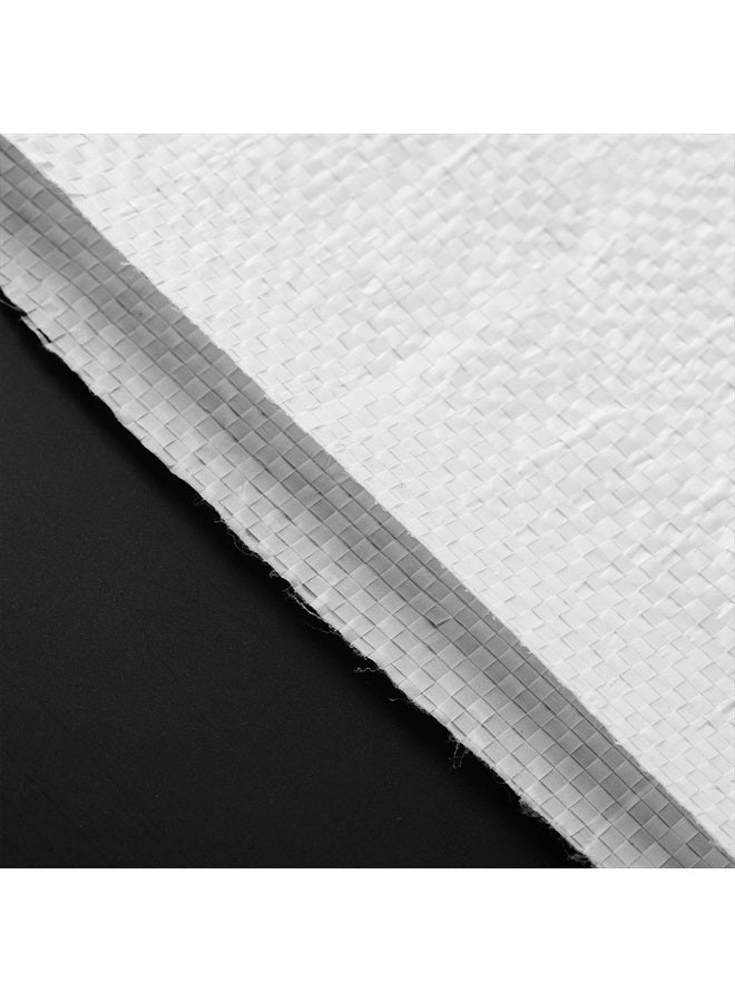 Shappy 100 قطعة من أكياس الرمل الفارغة الثقيلة للاستخدام الخارجي مع روابط صلبة لحماية من الأشعة فوق البنفسجية في حالات الطوارئ وحواجز الطرق للبناء، 26 × 14 بوصة (أبيض) - Image 4