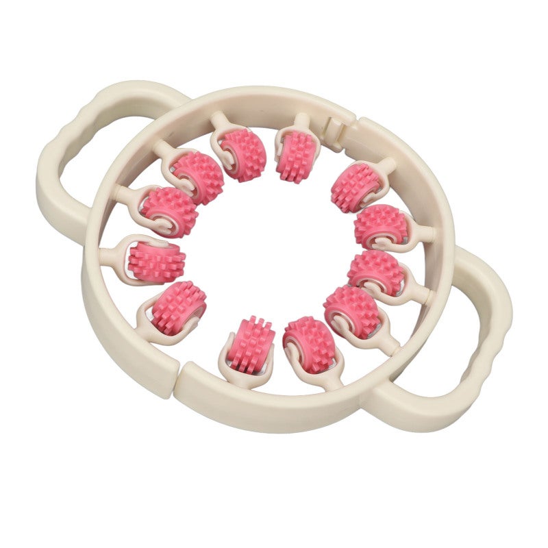 Leg Roller Massager: Cherry Blossom Pink, Ergonomic Non-Slip Grip, 3D Convex Massage - Multi-Part Muscle Relief, Fast Recovery for Runners, Athletes, Home Gym Enthusiasts - Image 3