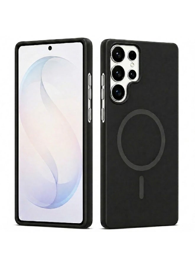 S-TOP Magnetic Phone Case for Samsung S26 Ultra, Slim Black Cover with Button Cutouts & Magnetic Ring - Image 2