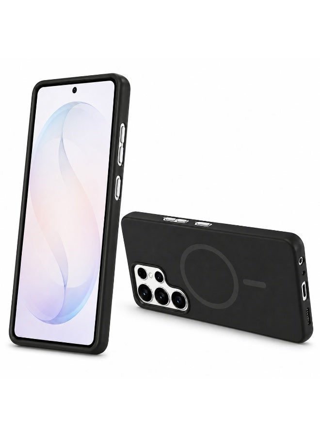 S-TOP Magnetic Phone Case for Samsung S26 Ultra, Slim Black Cover with Button Cutouts & Magnetic Ring - Image 3