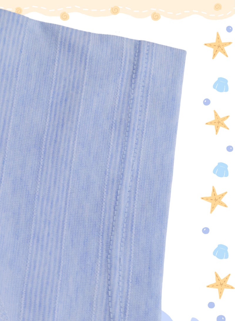 رومبر بأكمام نصفية للأطفال - بوديسوت خفيف من مزيج القطن مزوّد بقلادة على شكل بطّة، بإغلاق كبّاس أمامي - مناسب للأطفال من عمر 3 إلى 18 شهرًا - Image 5