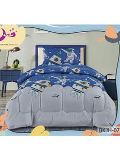3-Piece  Comforter Set Microfiber Single Size 160 x210 cm Multicolor