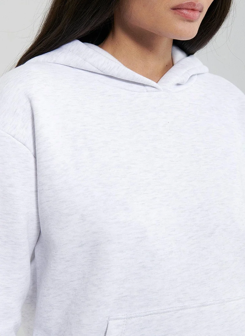 MAVI HOODED SWEATSHIRT Snow Grey Melange