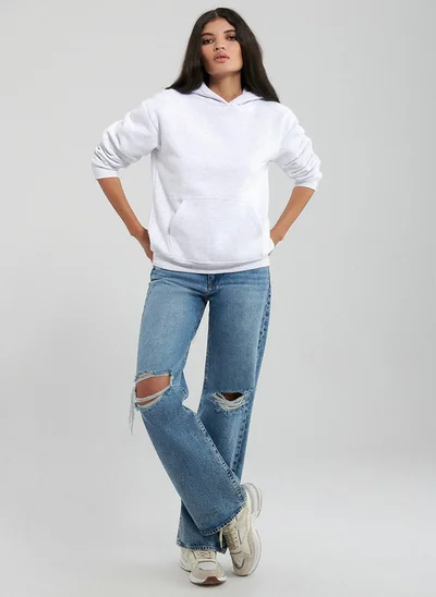 MAVI Hooded Grey Basic Sweatshirt