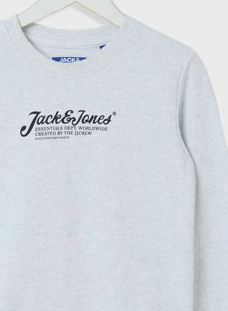 Jack & Jones Junior Kids Logo Crew Neck Sweatshirt