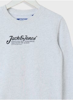 Jack & Jones Junior Kids Logo Crew Neck Sweatshirt  - Image 3