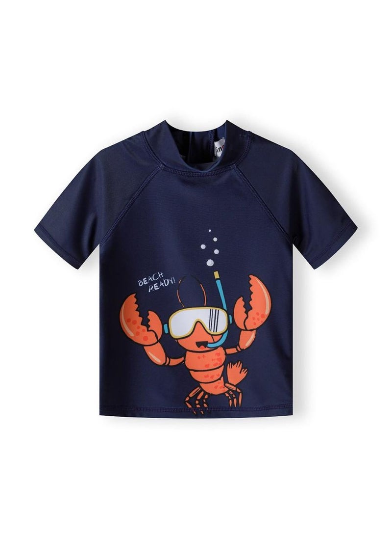 مينوتي طقم سباحة من قطعتين للأطفال: بلوزة سباحة بأكمام قصيرة مع شورت - Image 3