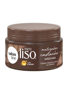 Salon Line Salon Line - Linha Meu Liso (Matizador) - Mascara Castanho 300 Gr - (My Straight (Brassiness) - Brown Mask Net 10.58 Oz)  - Image 1