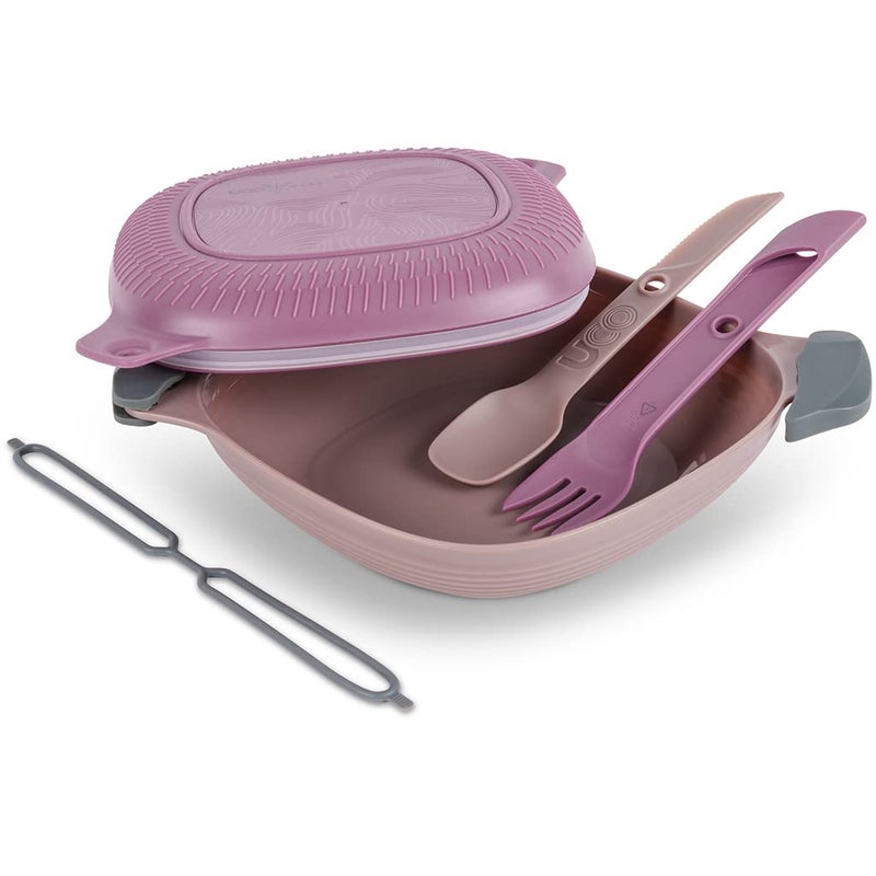 UCO Recycled ECO 5-Piece Camping and Outdoor Mess Kit with Bowl, Plate, Switch Spork Utensil Set - Image 2