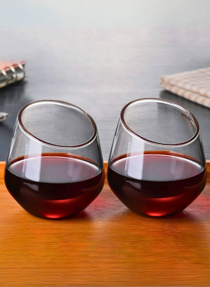 1Chase Borosilicate Slanted Crystal Glass 350 ML (4PCS)