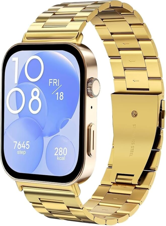 Next Store Compatible with Huawei Watch Fit 3 Bands, Stainless Steel Replacement Strap - Watch Band for Men and Women.