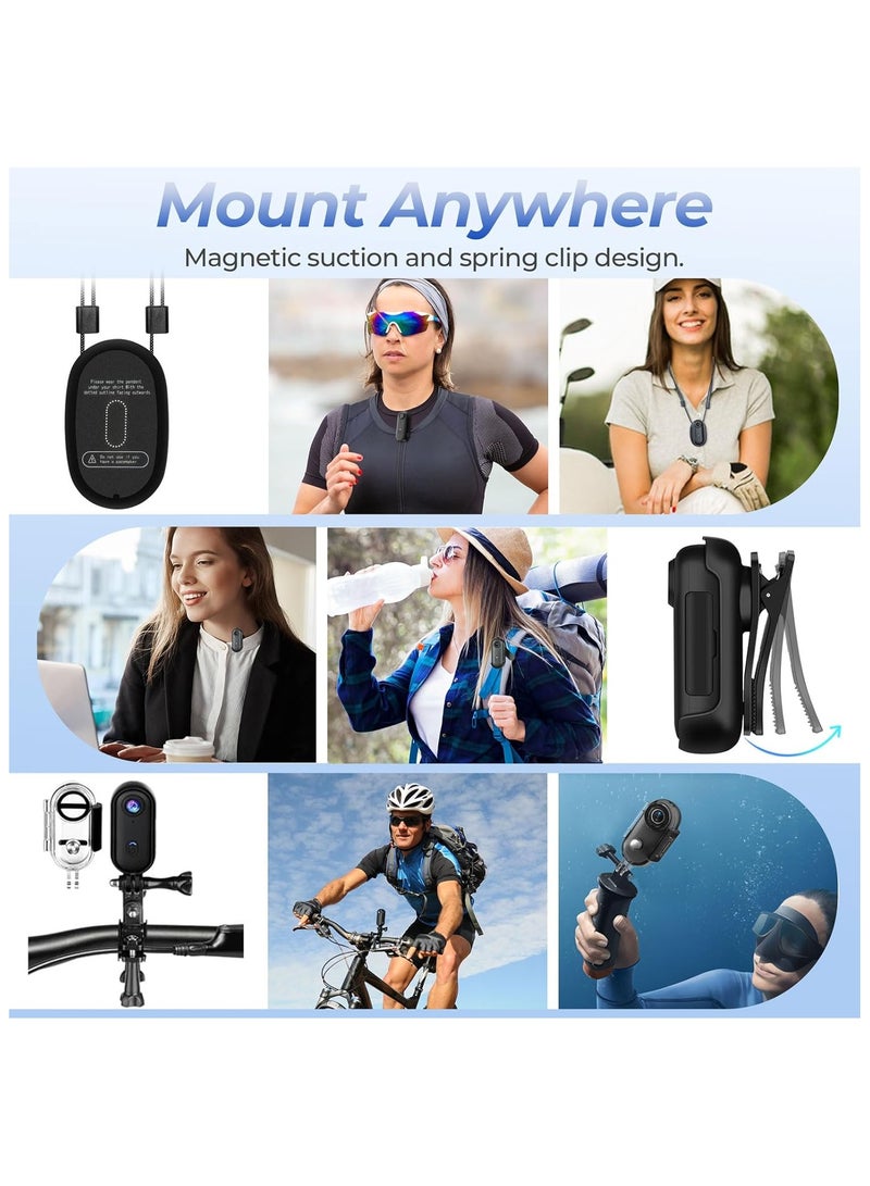 4k Action Camera,Mini Vlogging Camera,Small Body Camera with IPX7 Waterproof,Underwater Camcorder,Hands-Free POV Recording, Helmet Cam for Cycling, Motorcycle(32G Card)