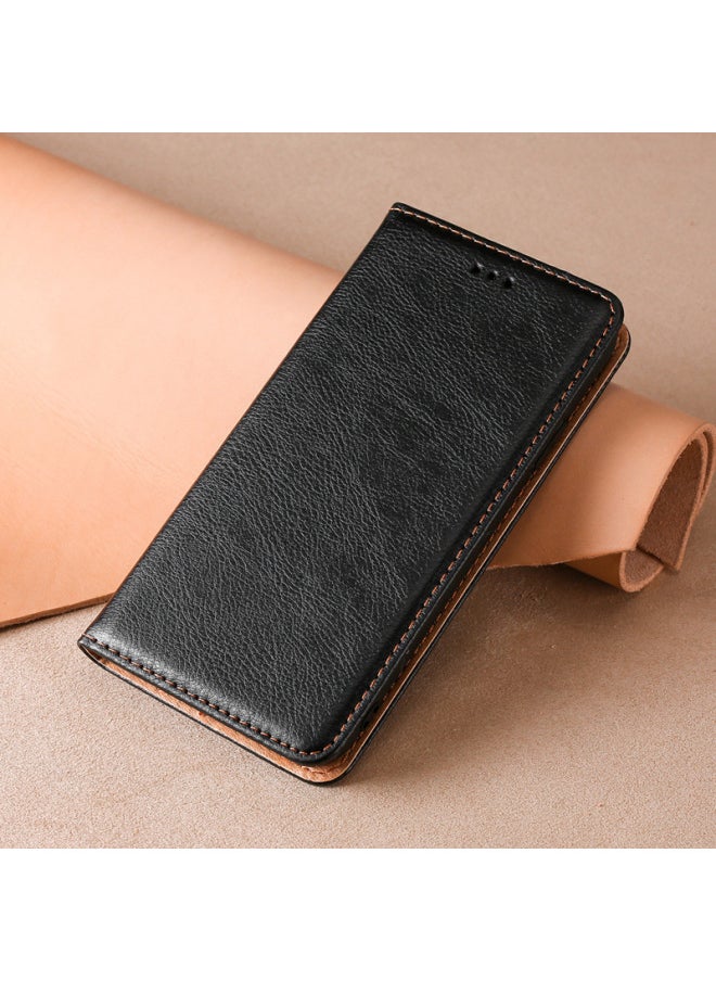 Generic - For Reno 4 Pro 5G Mobile Phone Leather Case OPPO R11S Flip Stand A94 5G Card Phone Case-Color:Classic Black-Applicable Model:OPPO Reno ACE/Realme X2 Pro - Image 1