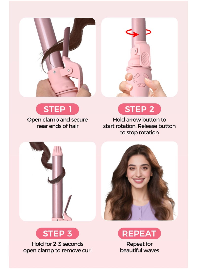 DOSCHER Automatic Curling Iron 25mm – Hair Curler with Ceramic Coating, PTC Heating, LCD Display, Dual Rotation, Dual Voltage, up to 230°C - Image 5