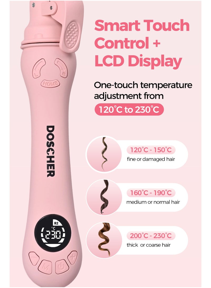 DOSCHER Automatic Curling Iron 25mm – Hair Curler with Ceramic Coating, PTC Heating, LCD Display, Dual Rotation, Dual Voltage, up to 230°C - Image 3