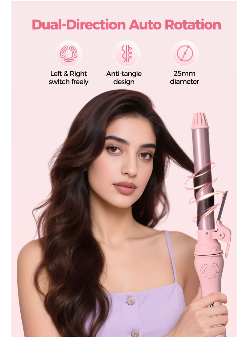 DOSCHER Automatic Curling Iron 25mm – Hair Curler with Ceramic Coating, PTC Heating, LCD Display, Dual Rotation, Dual Voltage, up to 230°C - Image 4