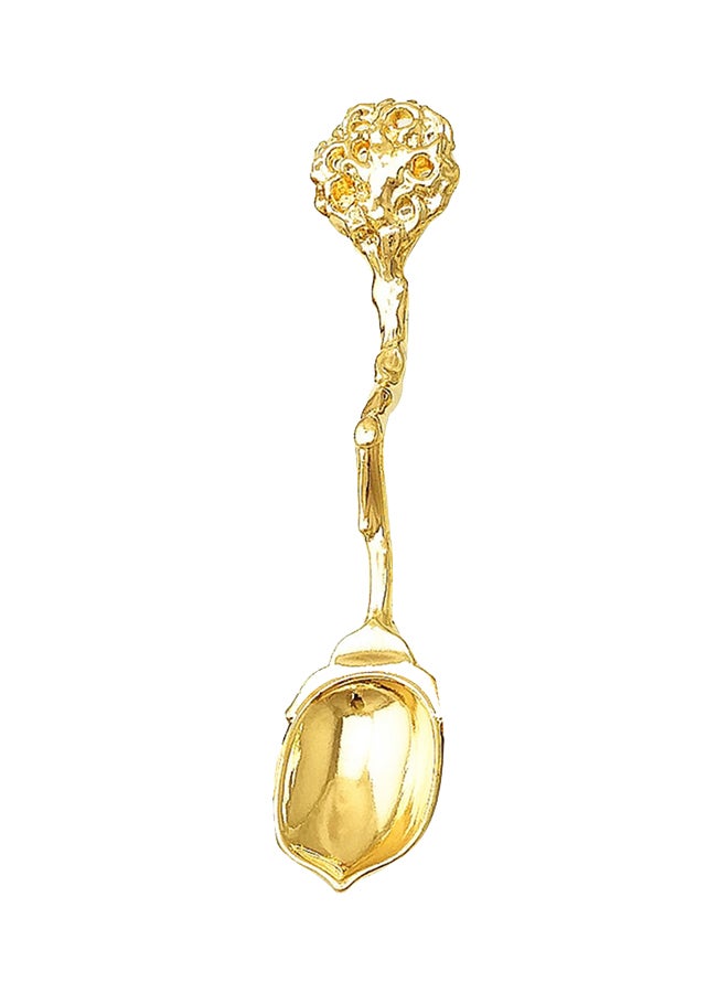 طقم ملاعق من 4 أجزاء مناسب للقهوة/ الحلوى/ الأيس كريم/ الفاكهة ذهبي Mulberry Spoon: 10.35x2.15سم - Image 3