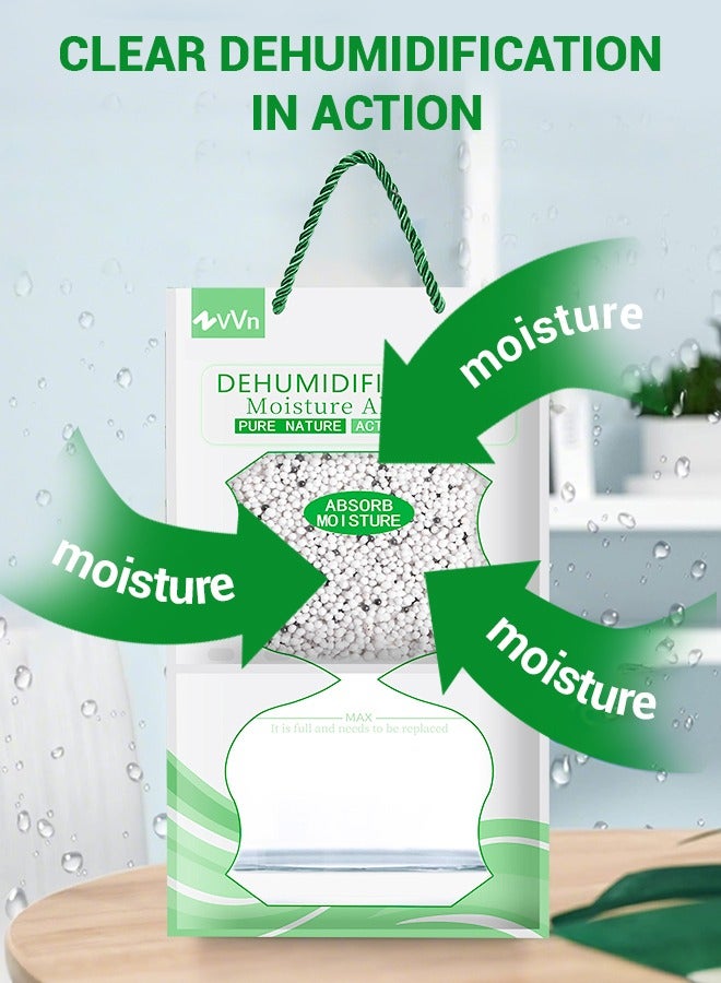 spa luxetique Moisture Absorber and Odor Eliminator Hanging Bags to Rid Damp in Closet, Safe, Cars, Wardrobes, Basement, Gym Bag| Humidity Bags for Closet and wardrobes - Pack of 10 (120 gms each)  - Image 2