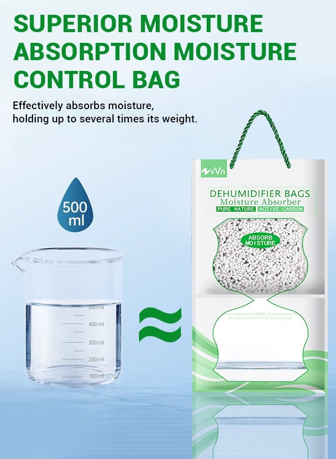 spa luxetique Moisture Absorber and Odor Eliminator Hanging Bags to Rid Damp in Closet, Safe, Cars, Wardrobes, Basement, Gym Bag| Humidity Bags for Closet and wardrobes - Pack of 10 (120 gms each)  - Image 4