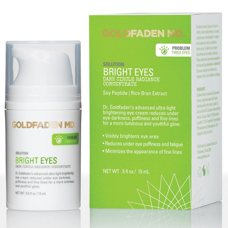 GOLDFADEN MD Bright Eyes Dark Circle Concentrate Brightening Eye Cream w/Soy Peptide, Rice Bran Extract & Arnica | May Reduce Under Eye Darkness, Puffiness & Fine Lines 0.5 fl. oz. - Image 1