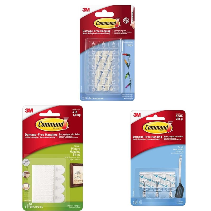 Command Command Plastic Clear Decorating Organizing Wall Hooks Holds Strongly Reusable Adhesive Hooks F 
