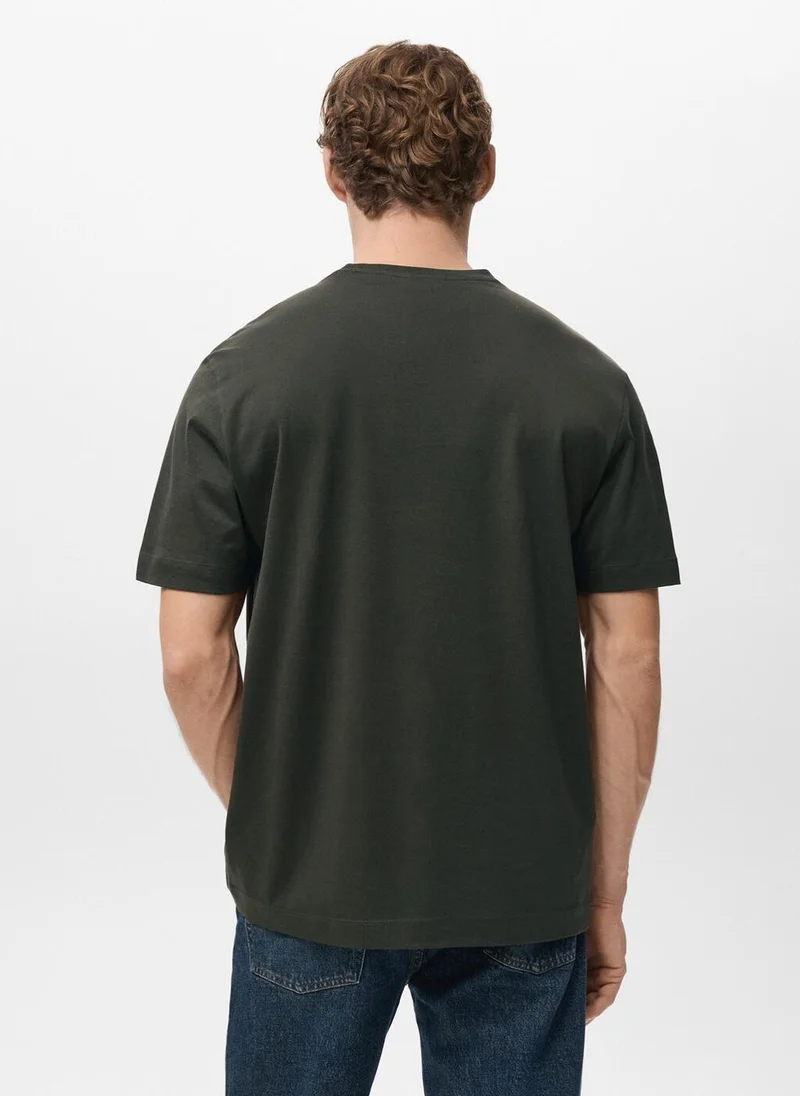 Mango Man 100% cotton T-shirt regular fit