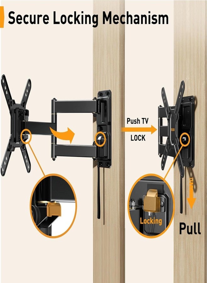 Perlegear Lockable RV TV Mount for 13-42 inch TVs up to 44 lbs, Full Motion RV TV Wall Mount with Swivel, Tilt, Pull Cord Lock, RV TV Mount for Camper, RV, Motorhome, Max VESA 200x200mm, PGLRVF2 - Image 4