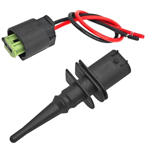 Formiden Outside Ambient Air Temperature Temp Sensor 65816905133 65816905050 with Connector Pigtail Plug Compatible with BMW 323i 325i 328i 330Ci 528i 530i 550i M3 M5 M6 X3 X5 X6 Z4 Z8 - Image 1