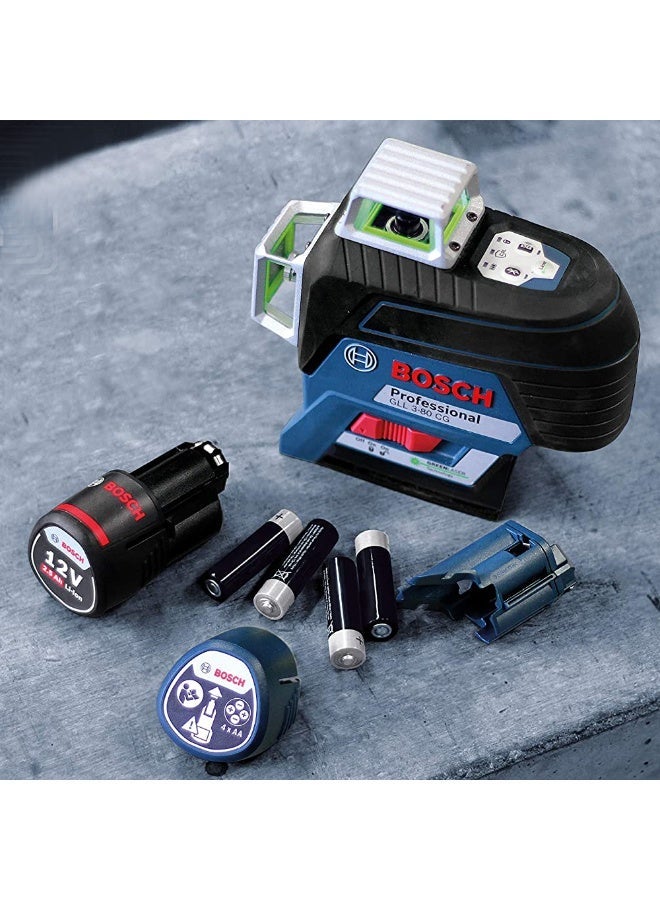 BOSCH بوش بروفيشينال GLL 3-80 C BT 150 (0601063R01) مستوى ليزر خطي 12 فولت Li-Ion مع حامل ثلاثي - Image 5