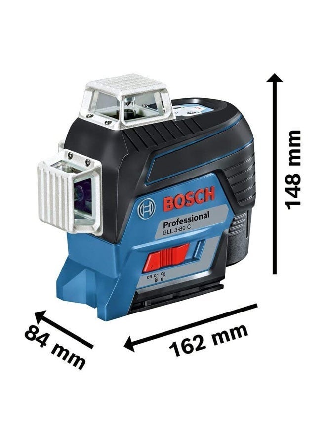 BOSCH بوش بروفيشينال GLL 3-80 C BT 150 (0601063R01) مستوى ليزر خطي 12 فولت Li-Ion مع حامل ثلاثي - Image 4