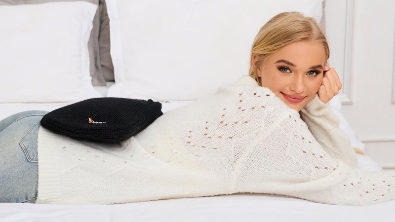 Peterpan The Original Knit Cover Wool Blend Hot Water Bottle, 100 Fl Oz (3 Liters) Capacity, BPA & Phthalates Free, Hot Water Bottle for Bed, Hot Water Bottles for Pain Relief, Black - Image 5