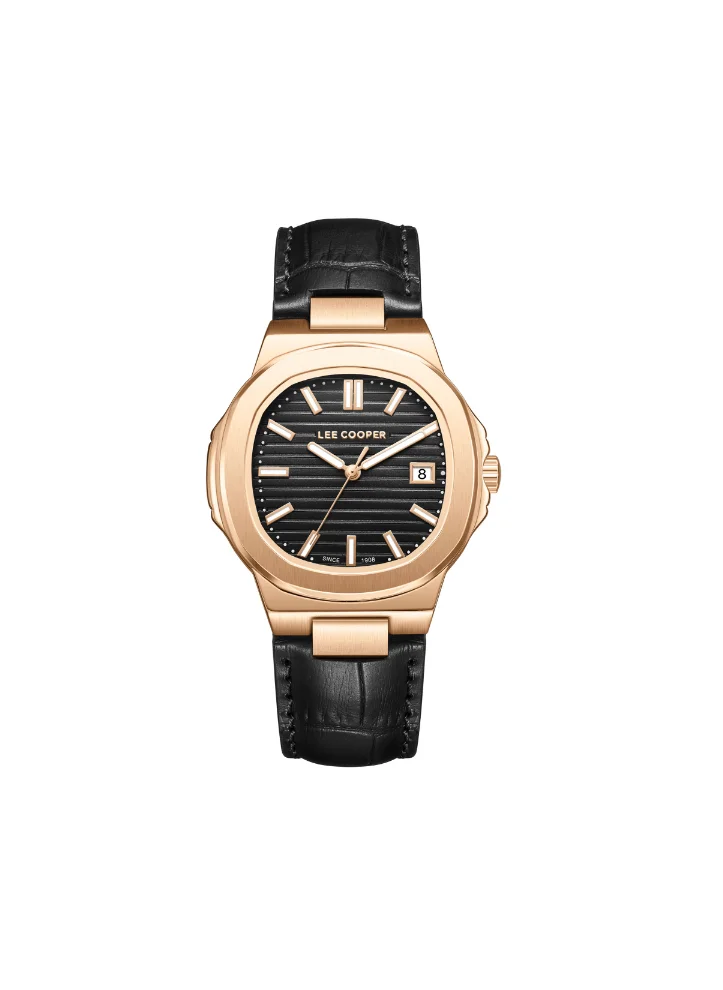 لي كوبر LEE COOPER LC08107.451 Women Analog Display Watch & Leather Strap Black