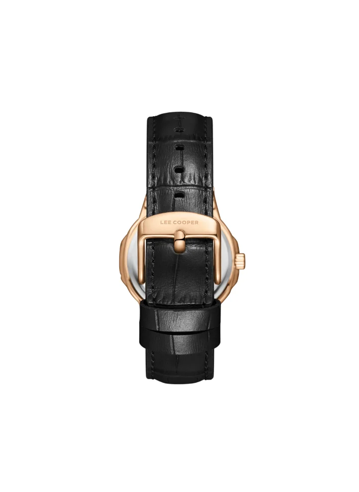 لي كوبر LEE COOPER LC08107.451 Women Analog Display Watch & Leather Strap Black