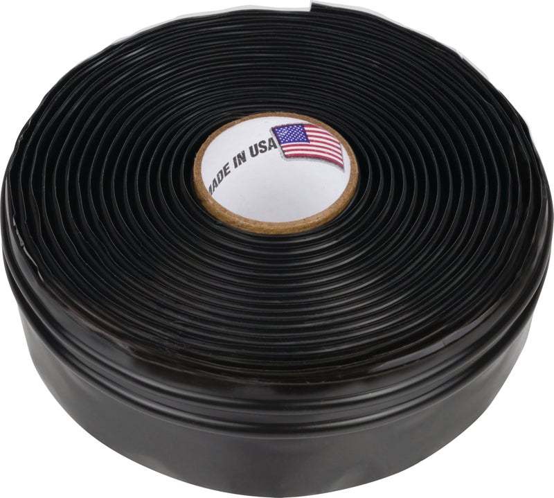 Tommy Tape Silicone Rubber Grip Wrap for Tool Handles, Fitness and Sports Equipment - Black 1.7mm Thick x 60in - Image 1