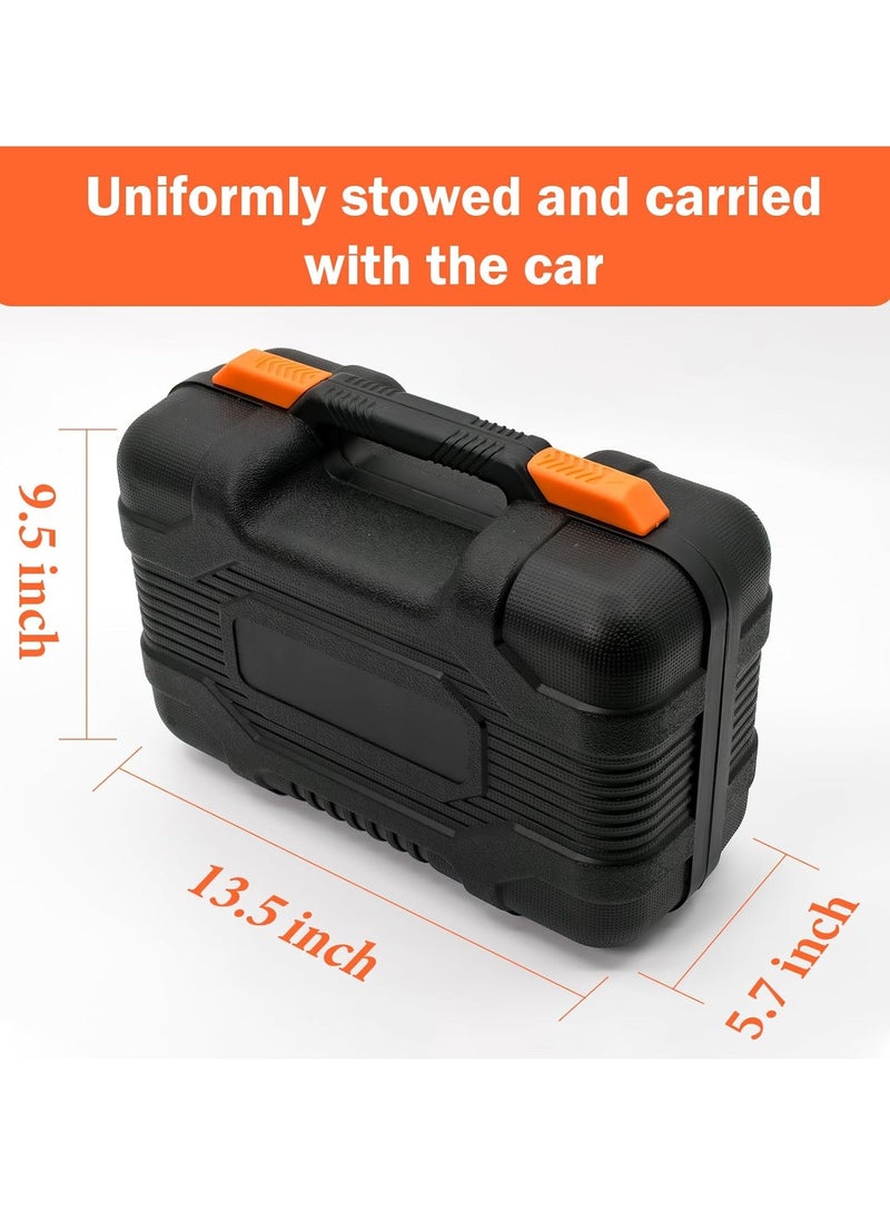 Pink Demon - Tire Repair Kit,55 Pcs Tire Plug Kit with 12V Tire Inflator,Portable Tire Patch Kit for Cars,Motorcycles,Trucks - Image 1