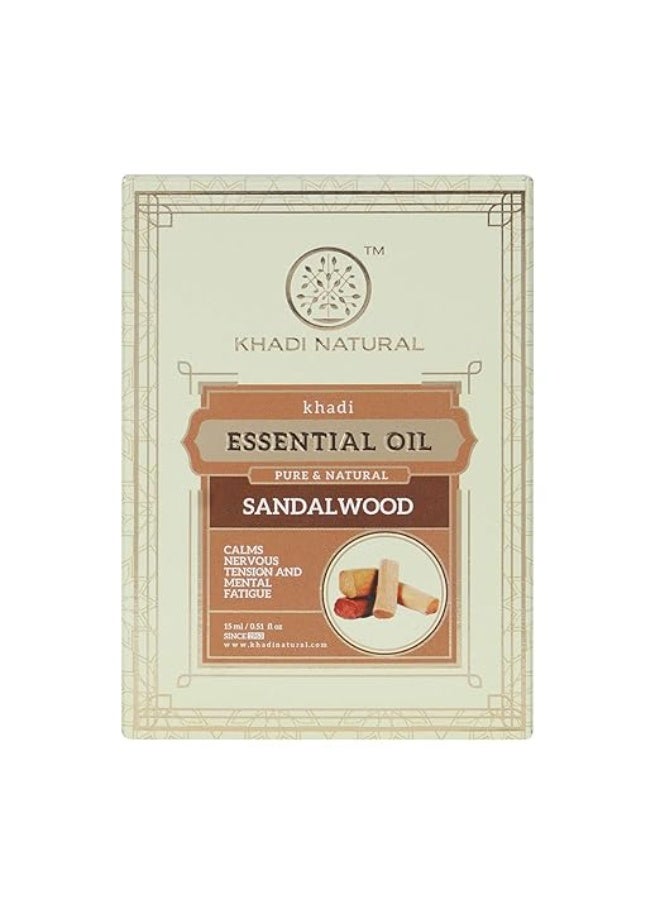 كادي نيتشورال زيت خشب الصندل الخادي العطري الطبيعي | مُهدئ للتوتر العصبي | نقي، طبيعي، ذو جودة علاجية | مناسب للعلاج بالروائح والاسترخاء | ١٥ مل - Image 1
